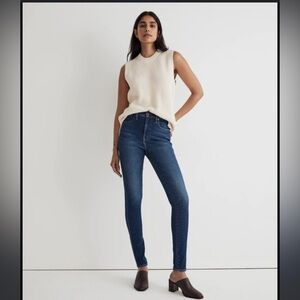 Madewell denim 10in high rise skinny dark rinse $130 jeans casual contemporary